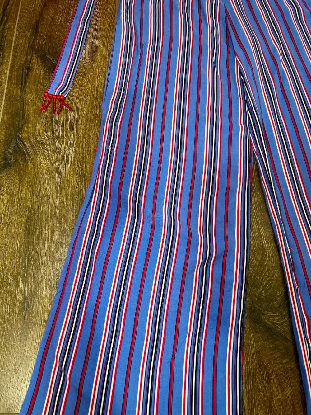 Bluenotes straight pants, size M white blue red stripes - Picture 2 of 9